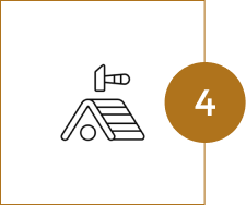 House construction icon with number four.